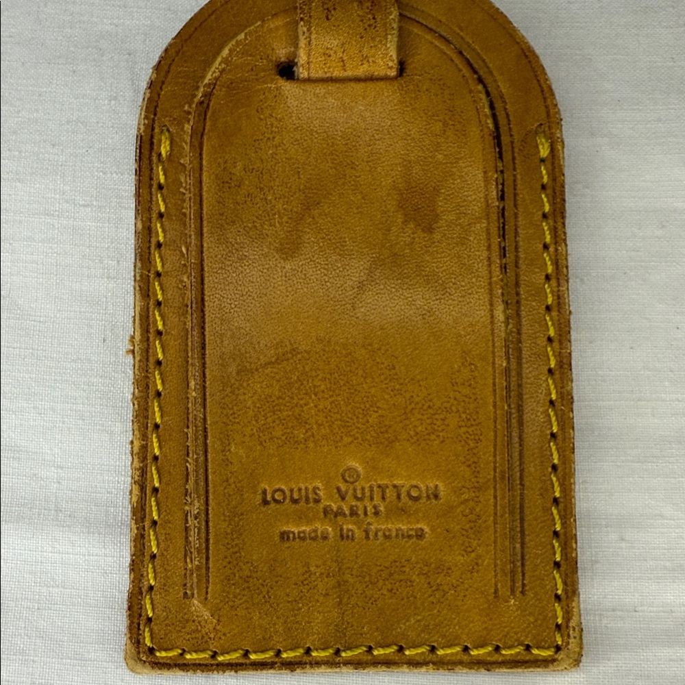 Vintage Louis Vuitton Luggage Tag and Poignet in Vachetta Leather (04E) - Picture 4 of 7